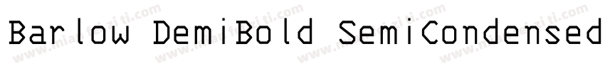 Barlow DemiBold SemiCondensed字体转换